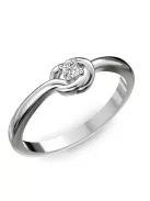 Gyűrűguru eljegyzési gyűrű  0.07ct szintetikus gyémánttal BRK 103  