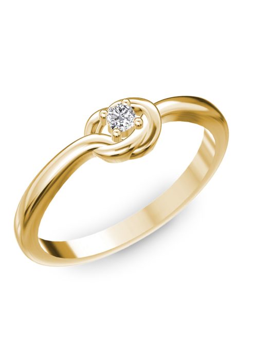 Gyűrűguru eljegyzési gyűrű  0.07ct szintetikus gyémánttal BRK 103  