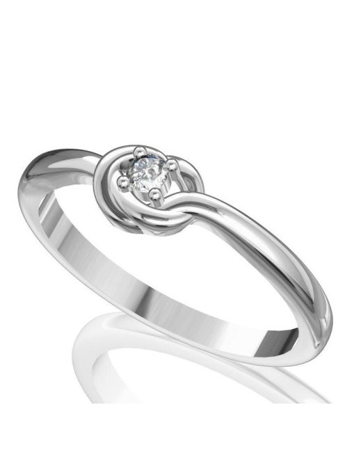 Gyűrűguru eljegyzési gyűrű  0.07ct szintetikus gyémánttal BRK 103  