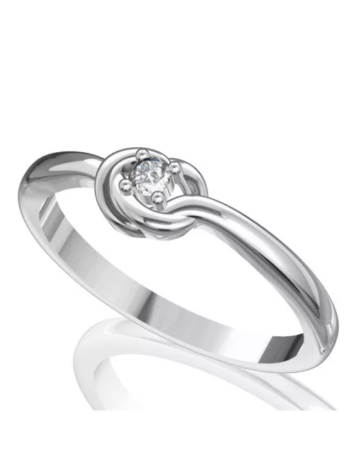 Gyűrűguru eljegyzési gyűrű  0.07ct szintetikus gyémánttal BRK 103  