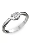 Gyűrűguru eljegyzési gyűrű  0.07ct I/SI gyémánttal BRK 103  