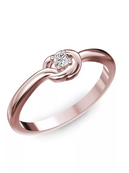 Gyűrűguru eljegyzési gyűrű  0.07ct I/SI gyémánttal BRK 103  