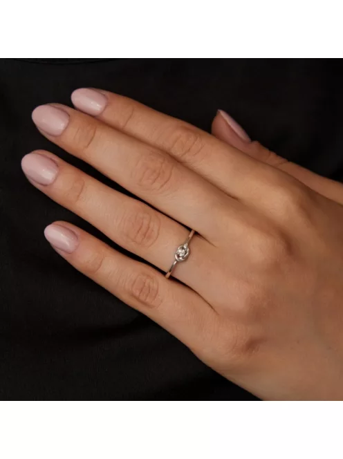 Gyűrűguru eljegyzési gyűrű  0.07ct I/SI gyémánttal BRK 103  