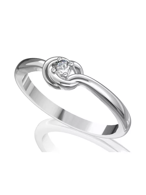 Gyűrűguru eljegyzési gyűrű  0.07ct I/SI gyémánttal BRK 103  