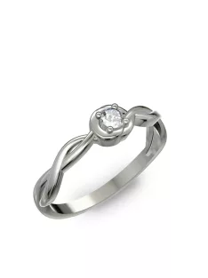   Gyűrűguru eljegyzési gyűrű 0.1ct szintetikus gyémánttal BRK104 