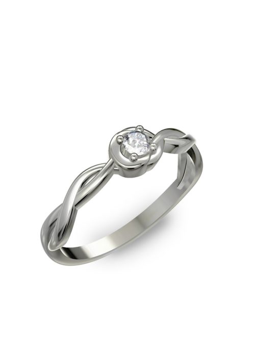 Gyűrűguru eljegyzési gyűrű 0.1ct szintetikus gyémánttal BRK104 