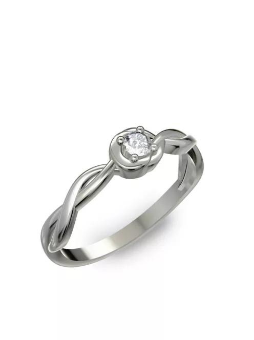 Gyűrűguru eljegyzési gyűrű 0.1ct szintetikus gyémánttal BRK104 