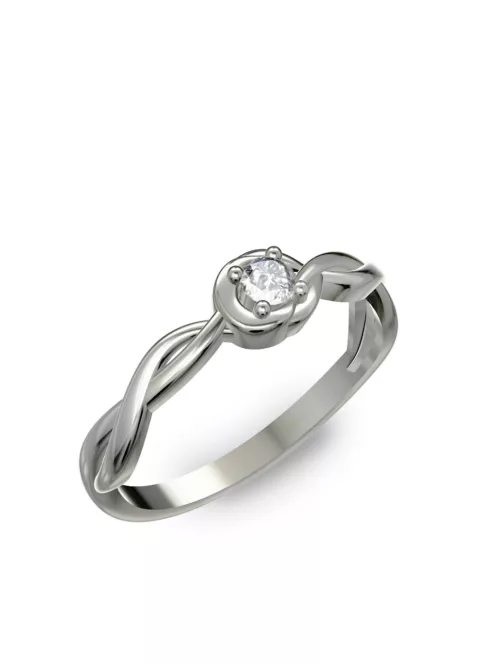 Gyűrűguru eljegyzési gyűrű 0.1ct I/SI gyémánttal BRK104 