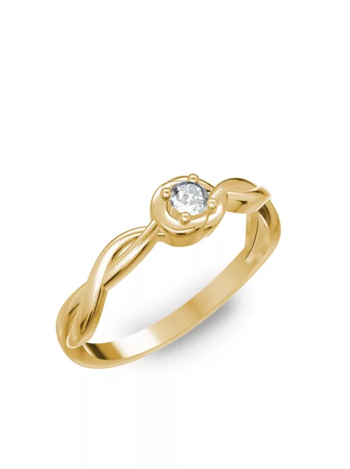 Gyűrűguru eljegyzési gyűrű 0.1ct I/SI gyémánttal BRK104 