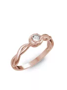 Gyűrűguru eljegyzési gyűrű 0.1ct I/SI gyémánttal BRK104 