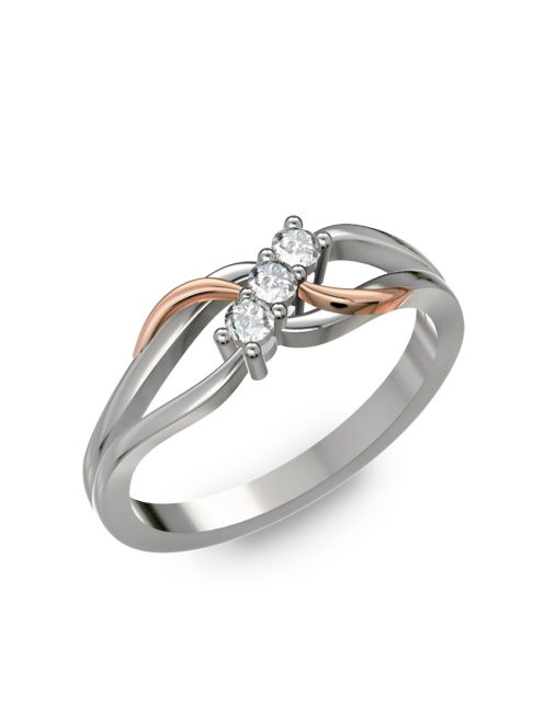 Gyűrűguru eljegyzési gyűrű szintetikus gyémánttal BRK108 