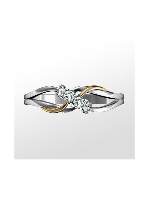 Gyűrűguru eljegyzési gyűrű szintetikus gyémánttal BRK108 