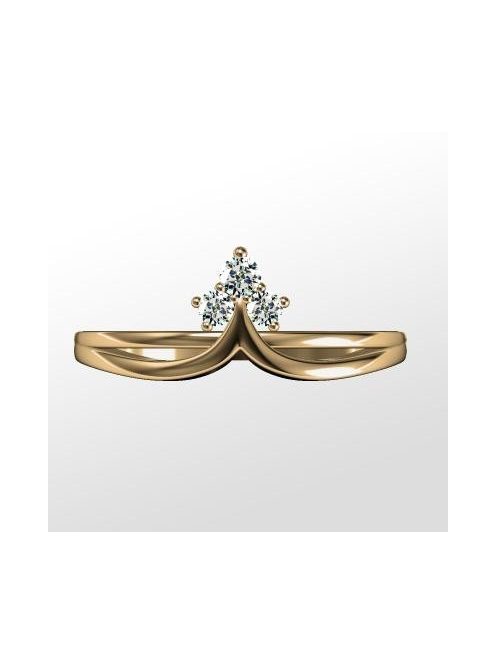 Gyűrűguru eljegyzési gyűrű szintetikus gyémánttal BRK110 