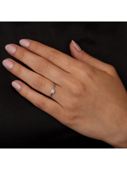 Gyűrűguru eljegyzési gyűrű szintetikus gyémánttal BRK 114  