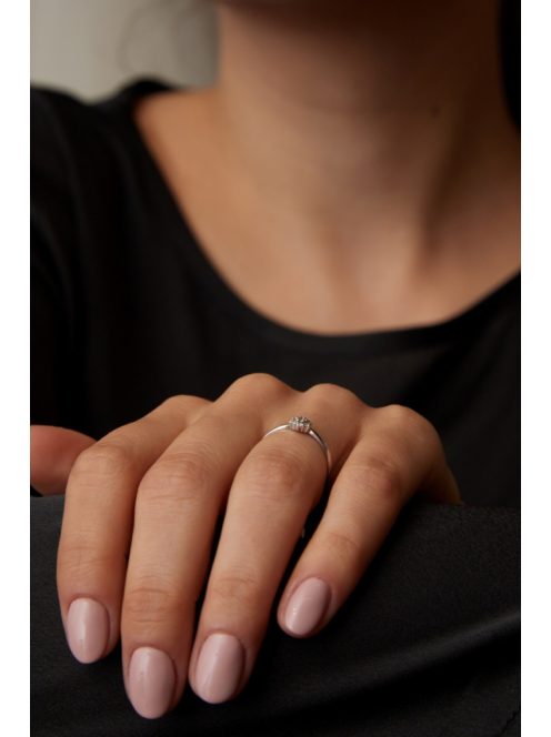 Gyűrűguru eljegyzési gyűrű szintetikus gyémánttal BRK 114  