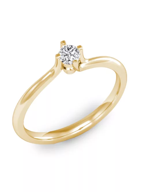 Gyűrűguru eljegyzési gyűrű 0.1ct szintetikus gyémánttal BRK115 