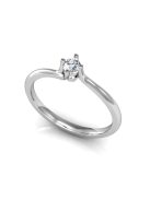 Gyűrűguru eljegyzési gyűrű 0.1ct szintetikus gyémánttal BRK115 