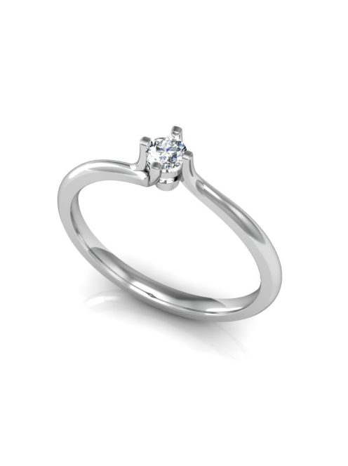 Gyűrűguru eljegyzési gyűrű 0.1ct szintetikus gyémánttal BRK115 
