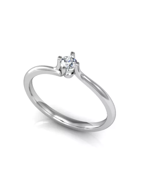 Gyűrűguru eljegyzési gyűrű 0.1ct szintetikus gyémánttal BRK115 