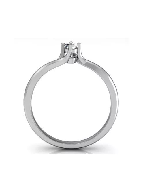 Gyűrűguru eljegyzési gyűrű 0.1ct szintetikus gyémánttal BRK115 