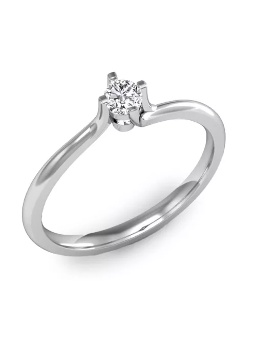 Gyűrűguru eljegyzési gyűrű 0.1ct I/SI gyémánttal BRK115 