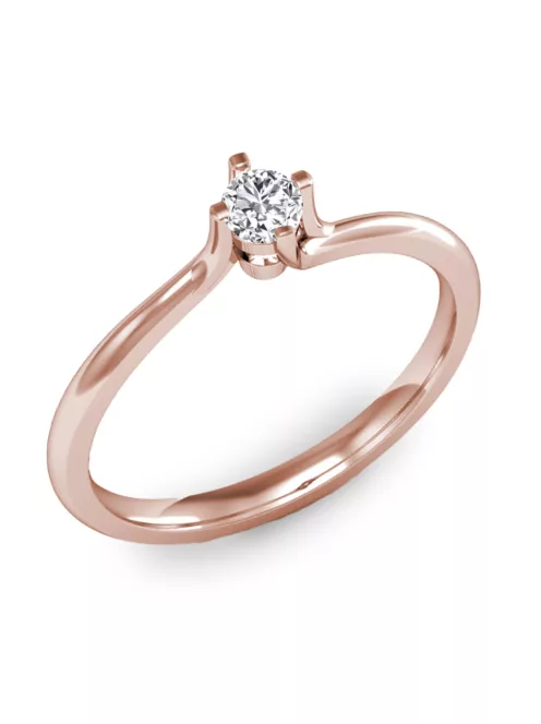 Gyűrűguru eljegyzési gyűrű 0.1ct I/SI gyémánttal BRK115 