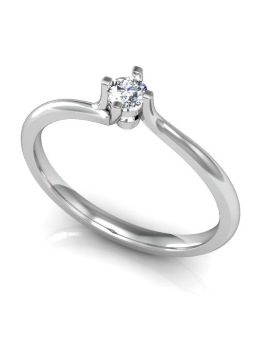 Gyűrűguru eljegyzési gyűrű 0.1ct H/SI gyémánttal BRK115 