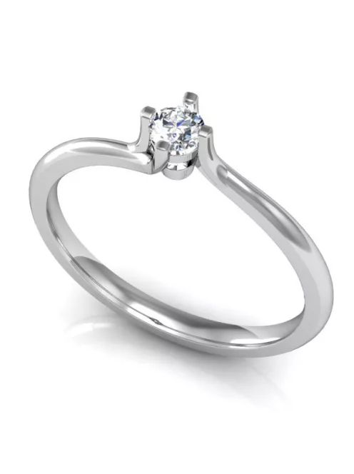 Gyűrűguru eljegyzési gyűrű 0.1ct I/SI gyémánttal BRK115 