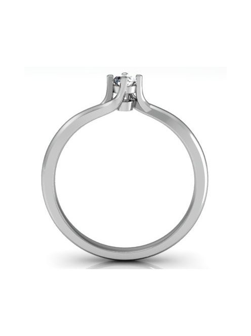 Gyűrűguru eljegyzési gyűrű 0.1ct H/SI gyémánttal BRK115 