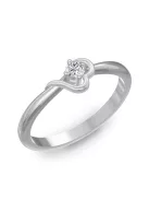 Gyűrűguru eljegyzési gyűrű  0.07ct szintetikus gyémánttal BRK116 