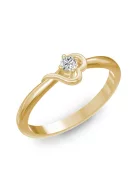Gyűrűguru eljegyzési gyűrű  0.07ct szintetikus gyémánttal BRK116 