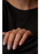 Gyűrűguru eljegyzési gyűrű  0.07ct szintetikus gyémánttal BRK116 