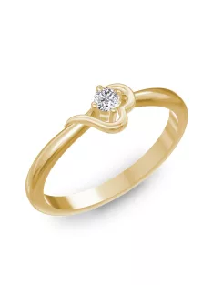   Gyűrűguru eljegyzési gyűrű  0.07ct I/SI gyémánttal BRK116 