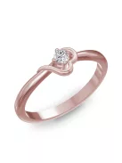 Gyűrűguru eljegyzési gyűrű  0.07ct I/SI gyémánttal BRK116 
