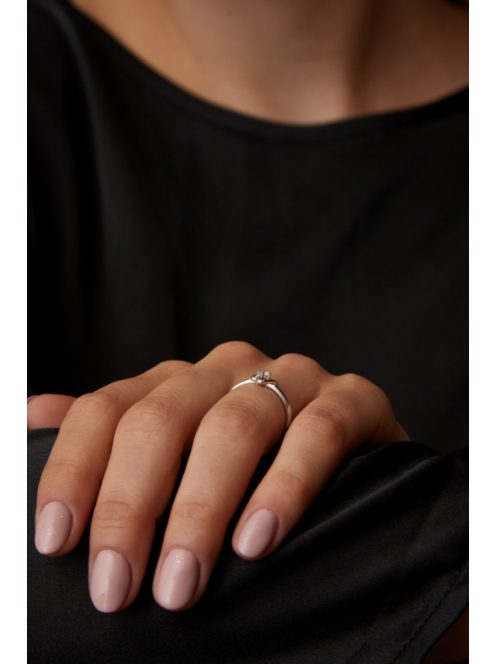 Gyűrűguru eljegyzési gyűrű  0.07ct H/SI gyémánttal BRK116 