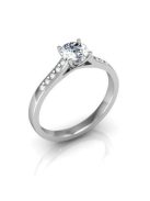 Gyűrűguru eljegyzési gyűrű 0.5ct szintetikus gyémánntal BRK119