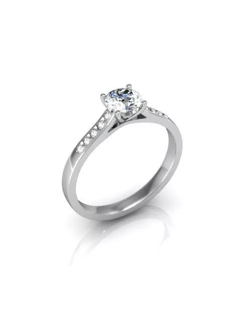 Gyűrűguru eljegyzési gyűrű 0.5ct szintetikus gyémánntal BRK119