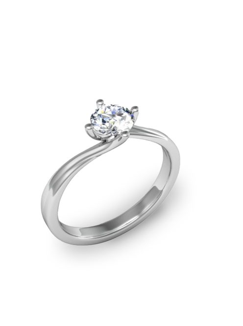 Gyűrűguru eljegyzési gyűrű 0,25ct szintetikus gyémánttal BRK128 