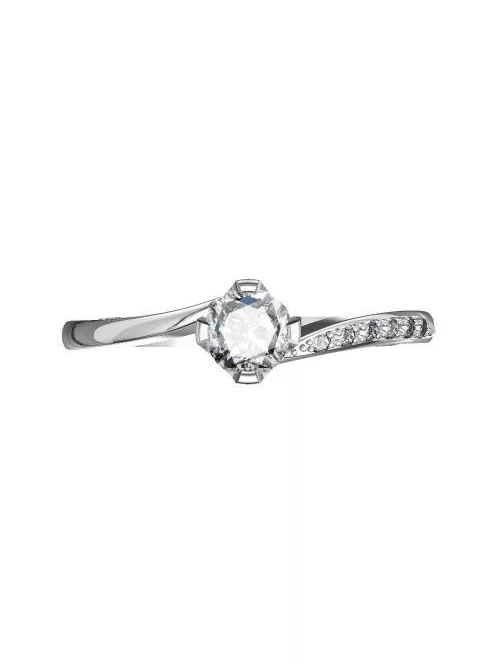 Gyűrűguru eljegyzési gyűrű 0,3ct I/SI gyémánttal BRK135 