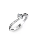 Gyűrűguru eljegyzési gyűrű 0,3ct szintetikus gyémánttal BRK135 