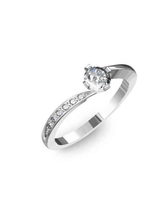 Gyűrűguru eljegyzési gyűrű 0,3ct szintetikus gyémánttal BRK135 