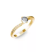 Gyűrűguru eljegyzési gyűrű 0,3ct szintetikus gyémánttal BRK135 