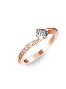 Gyűrűguru eljegyzési gyűrű 0,3ct szintetikus gyémánttal BRK135 