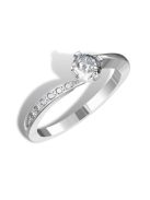 Gyűrűguru eljegyzési gyűrű 0,3ct szintetikus gyémánttal BRK135 