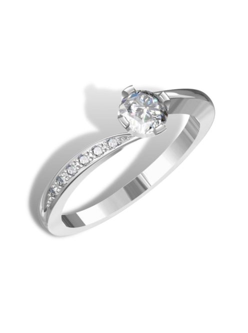 Gyűrűguru eljegyzési gyűrű 0,3ct szintetikus gyémánttal BRK135 