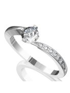 Gyűrűguru eljegyzési gyűrű 0,3ct szintetikus gyémánttal BRK135 