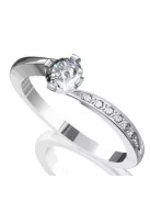 Gyűrűguru eljegyzési gyűrű 0,3ct szintetikus gyémánttal BRK135 