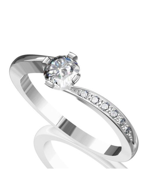 Gyűrűguru eljegyzési gyűrű 0,3ct szintetikus gyémánttal BRK135 