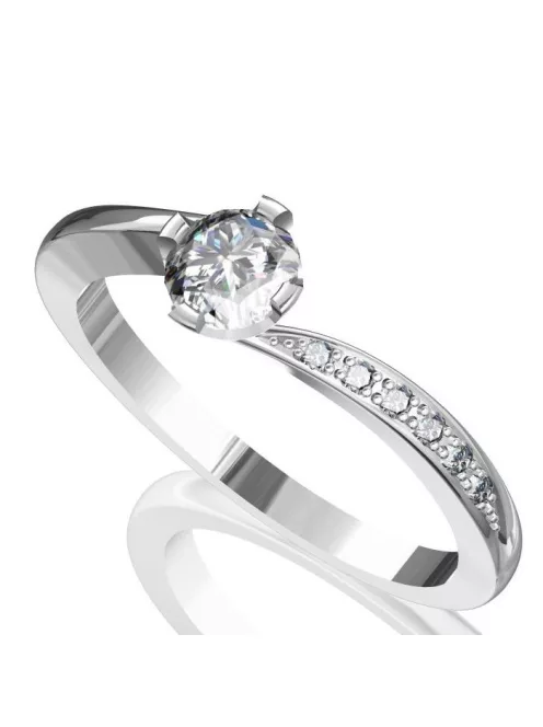 Gyűrűguru eljegyzési gyűrű 0,3ct szintetikus gyémánttal BRK135 