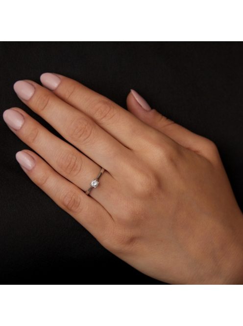 Gyűrűguru eljegyzési gyűrű 0,3ct szintetikus gyémánttal BRK137 